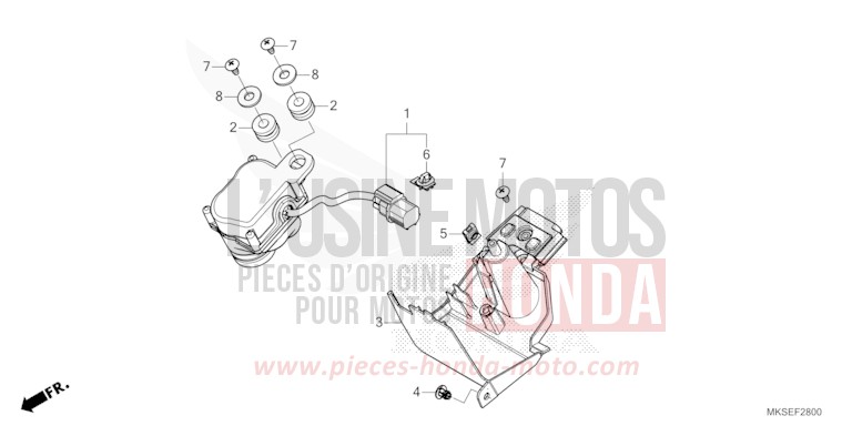 SERVO-MOTEUR de Africa Twin DCT DARKNESS BLACK METALLIC (NH463) 2021